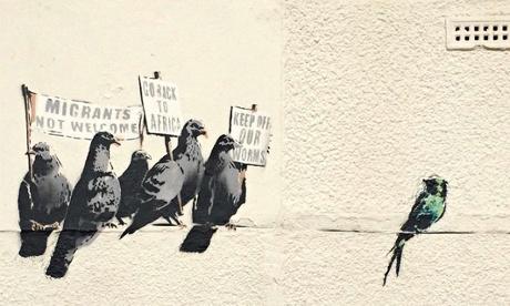 Banksy pigeons